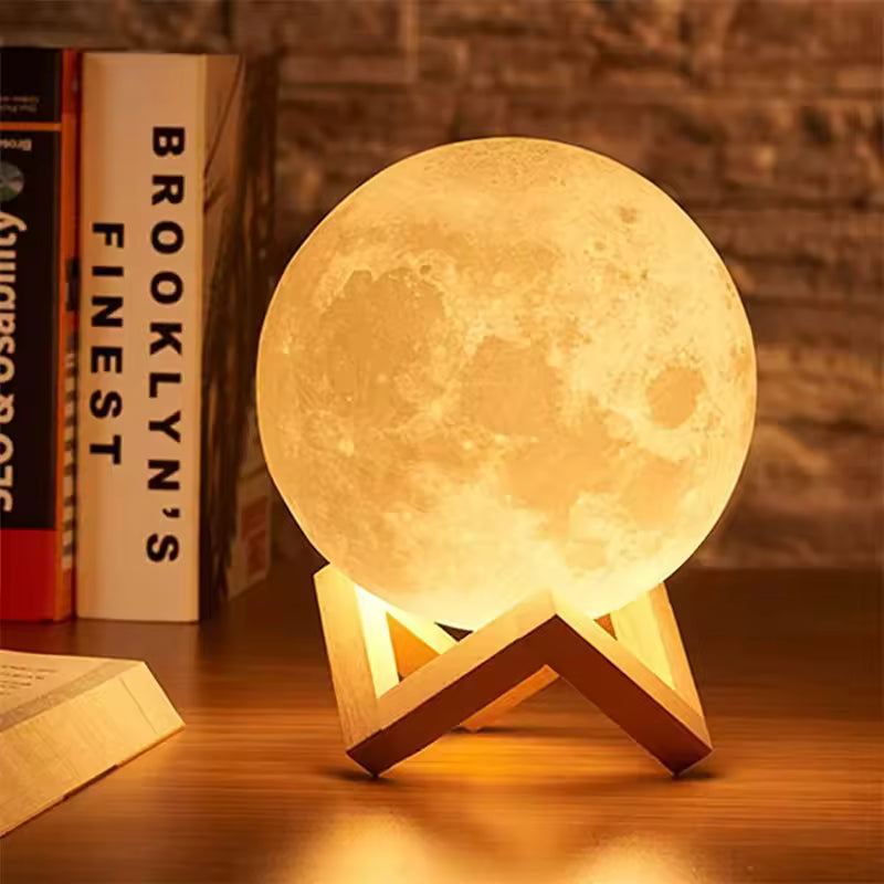 Lampe Lune 3D – Veilleuse Tactile Rechargeable USB