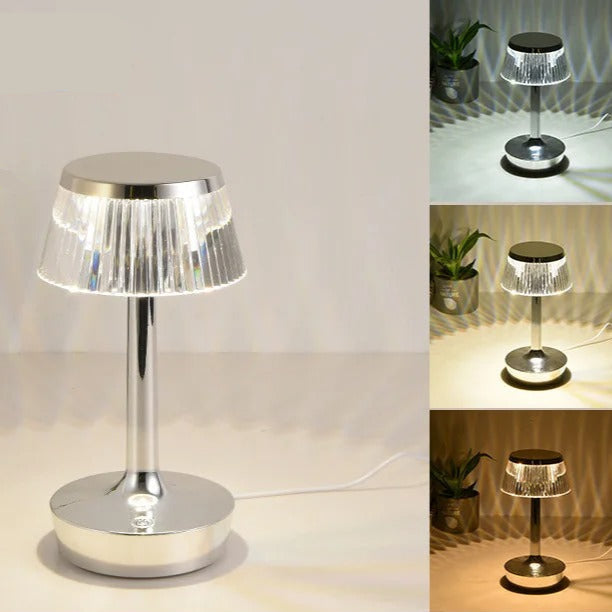 Lampe de Chevet Cristal Tactile Rechargeable Sans Fil