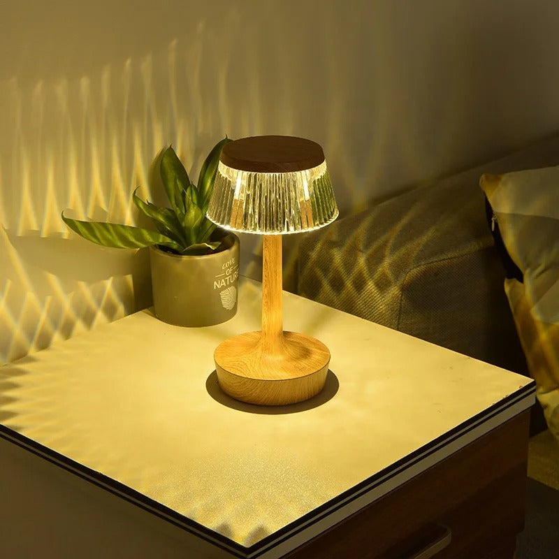 Lampe de Chevet Cristal Tactile Rechargeable Sans Fil