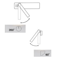 Lampe de Chevet avec Liseuse en Métal – Bras Ajustable