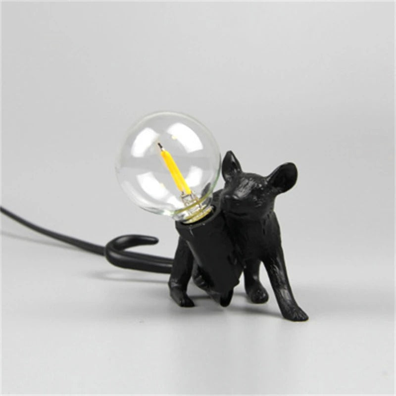 Lampe de Chevet Souris en Résine – Déco Originale