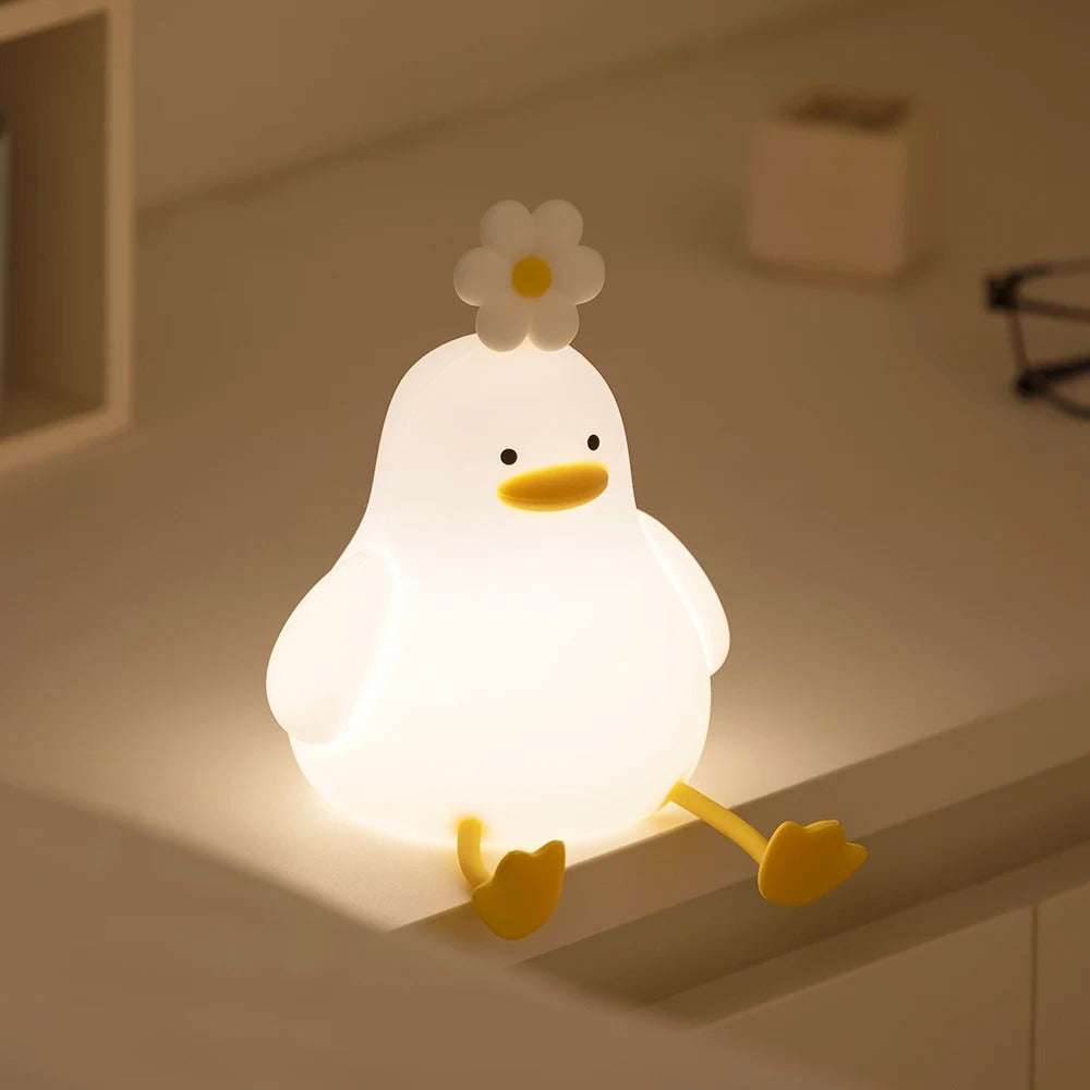 Veilleuse Canard Enfant en Silicone – Rechargeable USB