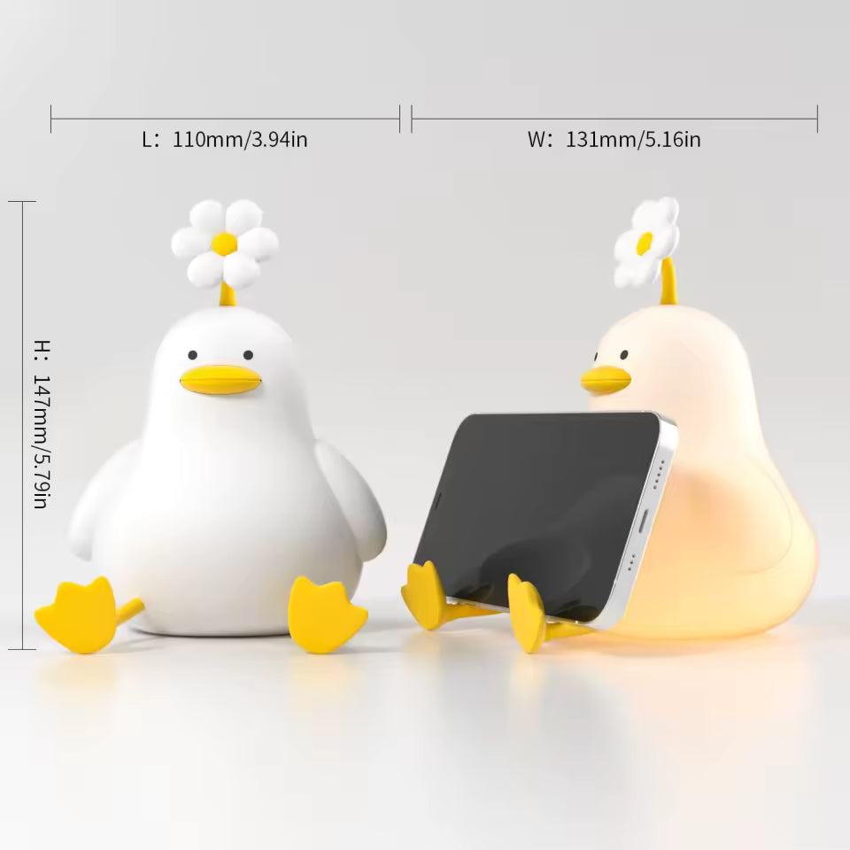 Veilleuse Canard Enfant en Silicone – Rechargeable USB